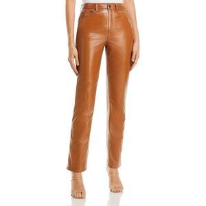 AFRM‎ Womens Heston Faux Leather High Rise Patent Straight Leg Pants Size 29